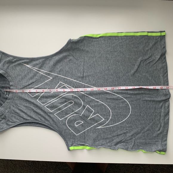 Nike Dri Fit Run Tank Top Grey Bright Green XS - Picture 8 of 13